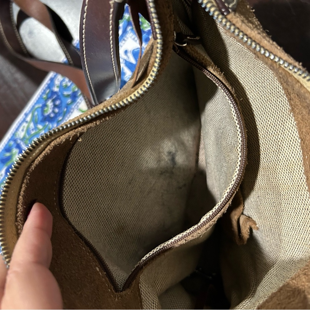 Dooney & Bourke Brown Suede Bag - Picture 10 of 11